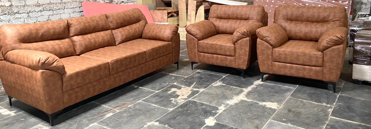 FG RIHANNA LEATHERETTE 3+1+1 SOFA SET  image